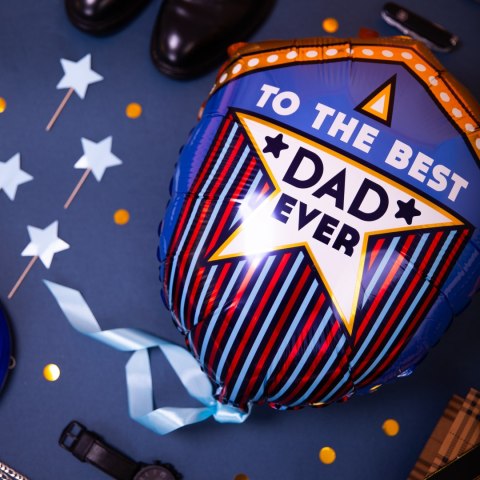 Balon foliowy To the best Dad ever 45x59cm Balon foliowy To the best Dad ever 45x59cm