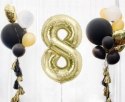 Balon foliowy, cyfra 8, złota, szampańska, 85 cm Balon foliowy, cyfra 8, złota, szampańska, 85 cm