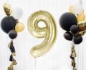 Balon foliowy, cyfra 9, złota, szampańska, 85 cm Balon foliowy, cyfra 9, złota, szampańska, 85 cm