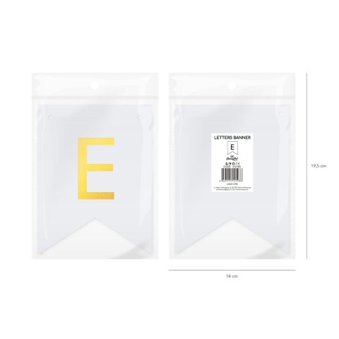 Baner DIY 16x12 cm - literka E Baner DIY 16x12 cm - literka E