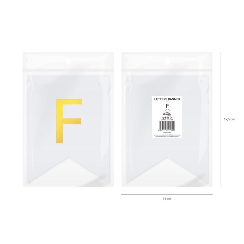 Baner DIY 16x12 cm - literka F Baner DIY 16x12 cm - literka F