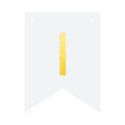 Baner DIY 16x12 cm - literka I Baner DIY 16x12 cm - literka I