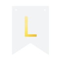 Baner DIY 16x12 cm - literka L Baner DIY 16x12 cm - literka L