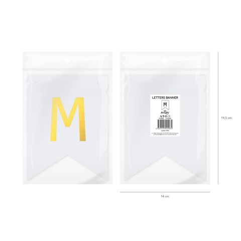 Baner DIY 16x12 cm - literka M Baner DIY 16x12 cm - literka M