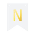 Baner DIY 16x12 cm - literka N Baner DIY 16x12 cm - literka N