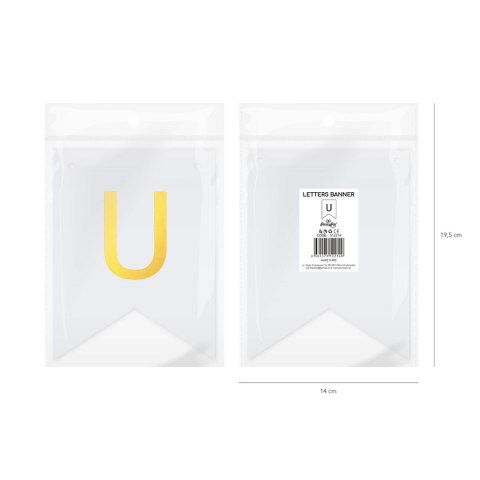 Baner DIY 16x12 cm - literka U Baner DIY 16x12 cm - literka U