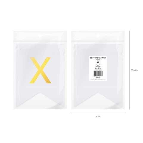 Baner DIY 16x12 cm - literka X Baner DIY 16x12 cm - literka X