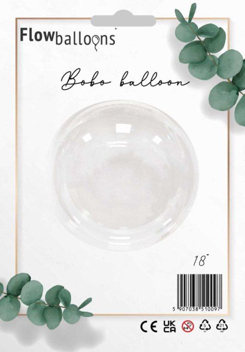 Balon Przezroczysty, Bobo 18 cali, pakowany Balon Przezroczysty, Bobo 18 cali, pakowany