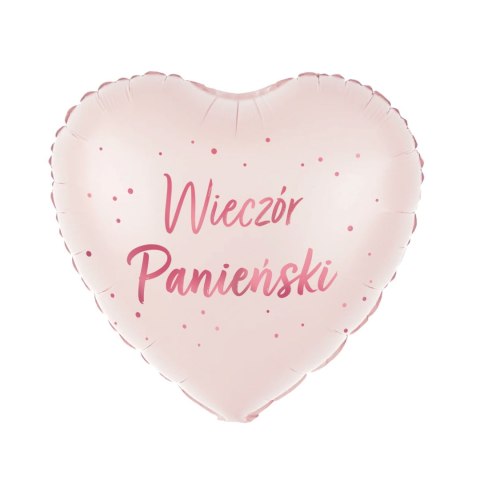 Balon foliowy Serce, Jasnoróżowy, Wieczór Panieński, 45 cm Balon foliowy Serce, Jasnoróżowy, Wieczór Panieński, 45 cm
