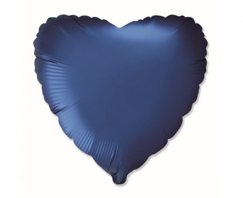 Balon foliowy Serce Satynowy Granat, Navy Blue 46cm Balon foliowy Serce Satynowy Granat, Navy Blue 46cm