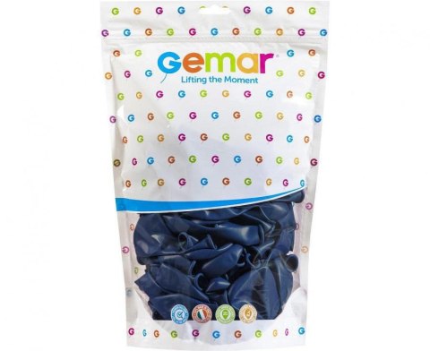 Balony Pastelowe Gemar 13" Granatowe Navy, 33cm, 50 szt. Balony Pastelowe Gemar 13" Granatowe Navy, 33cm, 50 szt.
