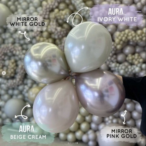 Balony lateksowe Kalisan AURA Beige Cream, beżowe, kremowe, 30cm, 50szt. Balony lateksowe Kalisan AURA Beige Cream, beżowe, kremowe, 30cm, 50szt.