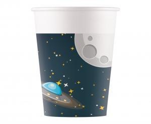 Kubeczki papierowe, astronauta, Kosmos, 200ml, 8 szt. Kubeczki papierowe, astronauta, Kosmos, 200ml, 8 szt.