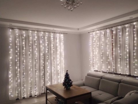 Kurtyna świetlna Led 3x3m biały ciepły sterowanie Kurtyna świetlna Led 3x3m biały ciepły sterowanie