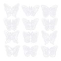 Naklejki na ścianę Motyle Holograficzne Białe 75 cm - 12 sztuk Naklejki na ścianę Motyle Holograficzne Białe 75 cm - 12 sztuk