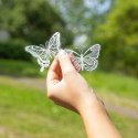 Naklejki na ścianę Motyle Holograficzne Białe 75 cm - 12 sztuk Naklejki na ścianę Motyle Holograficzne Białe 75 cm - 12 sztuk
