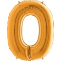 Balon foliowy Cyfra 0 Złota - 102 cm Grabo Balon foliowy Cyfra 0 Złota - 102 cm Grabo