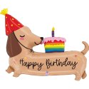 Balon foliowy „Happy BDay" Jamnik 94 cm Balon foliowy „Happy BDay" Jamnik 94 cm