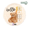 Balon foliowy Hello Baby Teddy Bear Brązowy 45 cm Balon foliowy Hello Baby Teddy Bear Brązowy 45 cm
