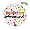 Balon foliowy Herzlichen Glückwunsch 35 cm Balon foliowy Herzlichen Glückwunsch 35 cm