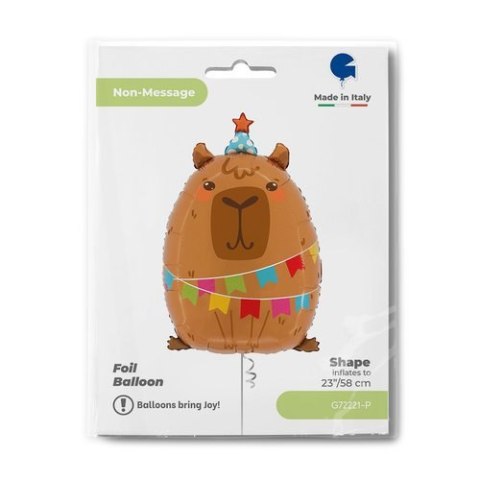 Balon foliowy Kapibara Party Capybara 58 cm Balon foliowy Kapibara Party Capybara 58 cm
