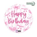 Balon foliowy Kokarda Różowy Pretty Pink Bow Birthday 45 cm Balon foliowy Kokarda Różowy Pretty Pink Bow Birthday 45 cm
