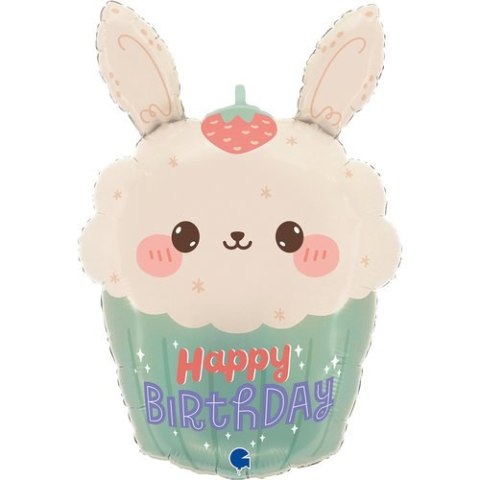 Balon foliowy Króliczek, Bunny Cupcake 61 cm Balon foliowy Króliczek, Bunny Cupcake 61 cm