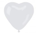 Balony Lateksowe Serca Pastelowe Białe 15cm 100 szt Balony Lateksowe Serca Pastelowe Białe 15cm 100 szt
