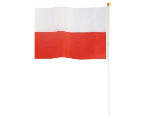 Flaga Polska, Biało-Czerwone Chorągiewki na patyku 30 x 45cm, 10 szt. Flaga Polska, Biało-Czerwone Chorągiewki na patyku 30 x 45cm, 10 szt.