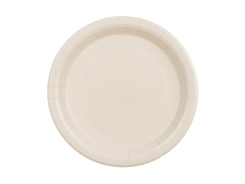 Talerzyki papierowe Okrągłe Beż Desert Sand 23cm 6 szt Talerzyki papierowe Okrągłe Beż Desert Sand 23cm 6 szt