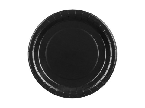Talerzyki papierowe Okrągłe Czarny 23cm 6 szt Talerzyki papierowe Okrągłe Czarny 23cm 6 szt