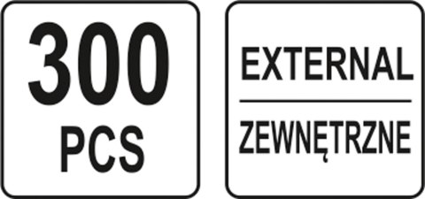 ZESTAW PIERŚCIENI SEGERA ZEWNĘTRZNYCH 300SZT YATO