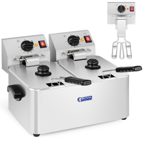 Frytownica elektryczna podwójna z termostatem EGO 2x4L Frytownica elektryczna podwójna z termostatem EGO 2x4L