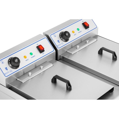 Frytownica podwójna dwukomorowa z kranami 400V - 2x10L Frytownica podwójna dwukomorowa z kranami 400V - 2x10L