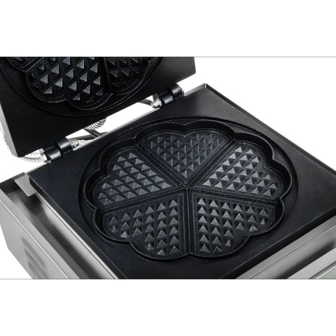 Gofrownica pokryta teflonem do gofrów okrągłych rozeta serca śr. 21cm Gofrownica pokryta teflonem do gofrów okrągłych rozeta serca śr. 21cm