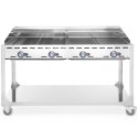 Grill gazowy "Green Fire" 4 palniki 22kW mobilny - Hendi 149614