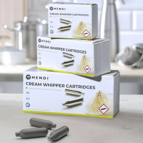 Naboje do syfonu do bitej śmietany gaz N2O 10 szt. - Hendi 588208