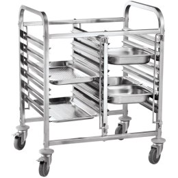 Wózek do transportu pojemników podwójny 12 x GN 1/1 - Hendi 810569