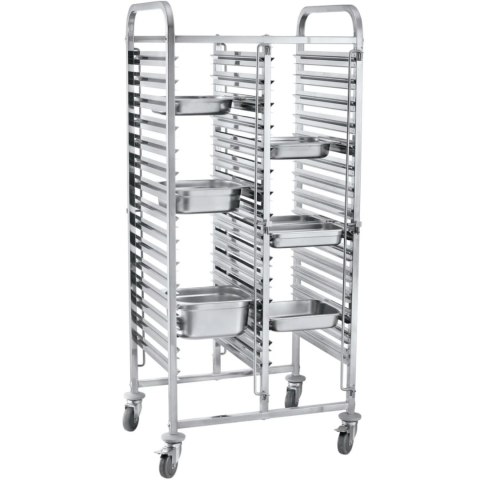 Wózek do transportu pojemników podwójny 30 x GN 1/1 - Hendi 810576 Wózek do transportu pojemników podwójny 30 x GN 1/1 - Hendi 810576