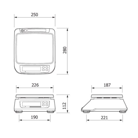 Waga CAS kuchenna z legalizacją 30kg / 10g - CAS 580424 Waga CAS kuchenna z legalizacją 30kg / 10g - CAS 580424