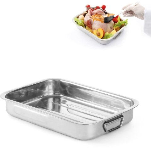 Brytfanna stalowa nierdzewna do pieczenia w piekarniku 430x310x60mm - Hendi 508527 Brytfanna stalowa nierdzewna do pieczenia w piekarniku 430x310x60mm - Hendi 508527