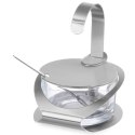 Cukiernica ze szkła i stali nierdzewnej z łyżeczką śr. 130mm wys. 90mm - Hendi 465370 Cukiernica ze szkła i stali nierdzewnej z łyżeczką śr. 130mm wys. 90mm - Hendi 465370