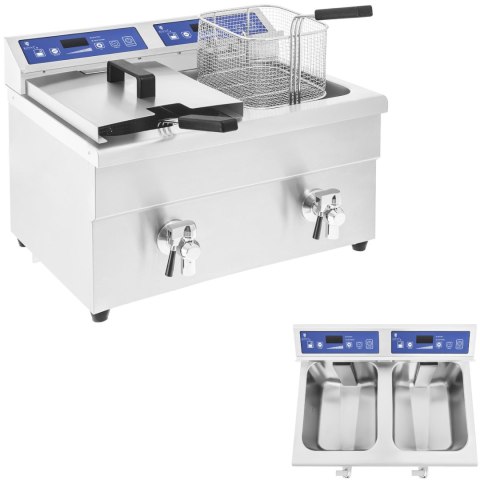 Frytownica frytkownica podwójna indukcyjna 7000W 230V Royal Catering 2x 10L Frytownica frytkownica podwójna indukcyjna 7000W 230V Royal Catering 2x 10L