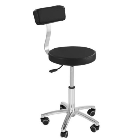 Krzesło kosmetyczne mobilne na kółkach Physa TERNI czarne Krzesło kosmetyczne mobilne na kółkach Physa TERNI czarne