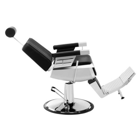 Profesjonalny fotel fryzjerski barberski z podnóżkiem obrotowy LUXURIA Physa czarny Profesjonalny fotel fryzjerski barberski z podnóżkiem obrotowy LUXURIA Physa czarny