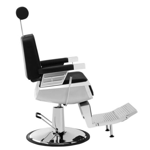Profesjonalny fotel fryzjerski barberski z podnóżkiem obrotowy LUXURIA Physa czarny Profesjonalny fotel fryzjerski barberski z podnóżkiem obrotowy LUXURIA Physa czarny