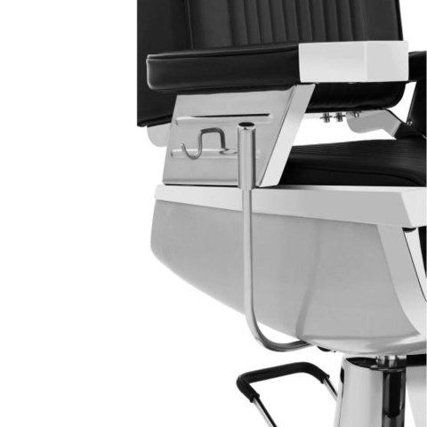 Profesjonalny fotel fryzjerski barberski z podnóżkiem obrotowy LUXURIA Physa czarny Profesjonalny fotel fryzjerski barberski z podnóżkiem obrotowy LUXURIA Physa czarny