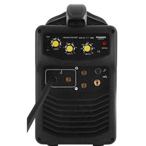 Spawarka półautomat spawalniczy migomat TIG MIG/MAG MMA 250A IGBT Stamos Germany + drut 5kg Spawarka półautomat spawalniczy migomat TIG MIG/MAG MMA 250A IGBT Stamos Germany + drut 5kg