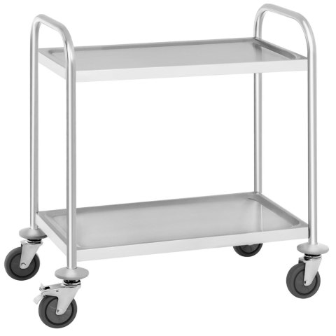 Wózek kelnerski cateringowy 2 półkowy ze stali nierdzewnej do 150kg Wózek kelnerski cateringowy 2 półkowy ze stali nierdzewnej do 150kg