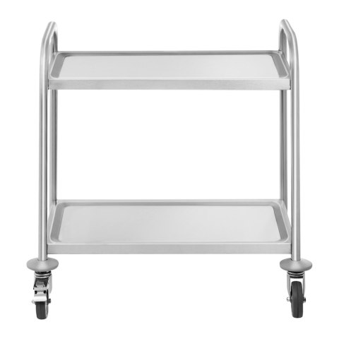 Wózek kelnerski cateringowy 2 półkowy ze stali nierdzewnej do 150kg Wózek kelnerski cateringowy 2 półkowy ze stali nierdzewnej do 150kg